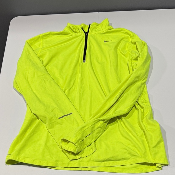 Nike Other - Nike Fluorescent Yellow Half-Zip Top